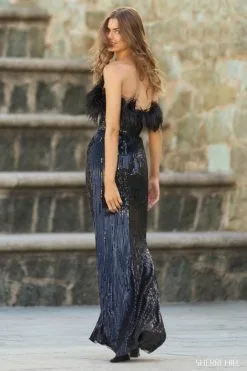 Sherri Hill 55549 Dramatic Feather Sequin Gown 7 Sherri Hill 55549 Dramatic Feather Sequin Gown -Outlet Prom Dresses Store S23 SH 55549 02 470x705