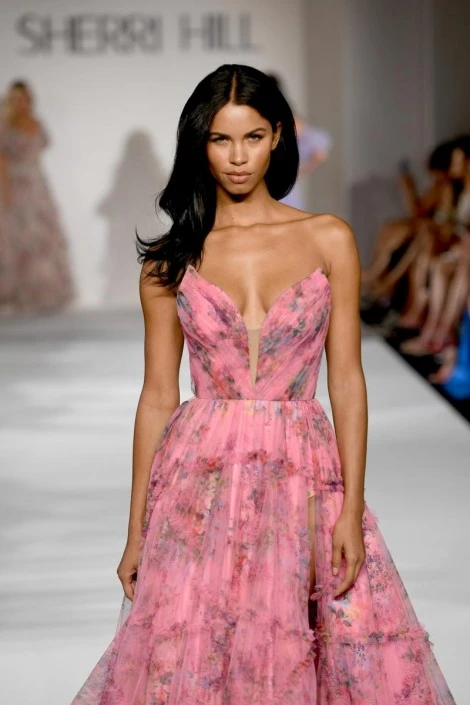 Sherri Hill 55620 Feminine Floral A-Line Gown 6 Sherri Hill 55620 Feminine Floral A-Line Gown - Image 4