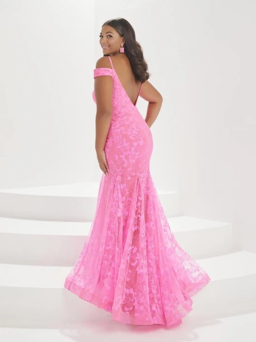 Christina Wu Prom Tiffany Plus By Christina Wu 16039 Floral Glitter Prom Dress 4 Christina Wu Prom Tiffany Plus By Christina Wu 16039 Floral Glitter Prom Dress - Image 2
