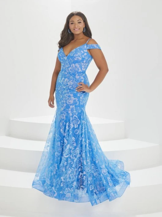 Christina Wu Prom Tiffany Plus By Christina Wu 16039 Floral Glitter Prom Dress 5 Christina Wu Prom Tiffany Plus By Christina Wu 16039 Floral Glitter Prom Dress - Image 3