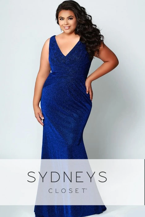 Sydney's Closet Sydneys Closet SC7263 Shimmering Plus Size Prom Dress 3 Sydney's Closet Sydneys Closet SC7263 Shimmering Plus Size Prom Dress