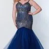 Sydney's Closet Sydneys Closet SC7322 Bling Plus Size Mermaid Dress -Outlet Prom Dresses Store SC7322 Sydneys Closet Plus Size Prom Dress S22 470x705